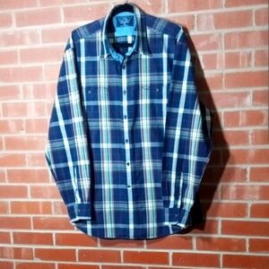 Nautica Blue Plaid Men's XL Shirt